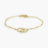 Double Oval Bracelet in 9ct Yellow Gold - Jordans Jewellers