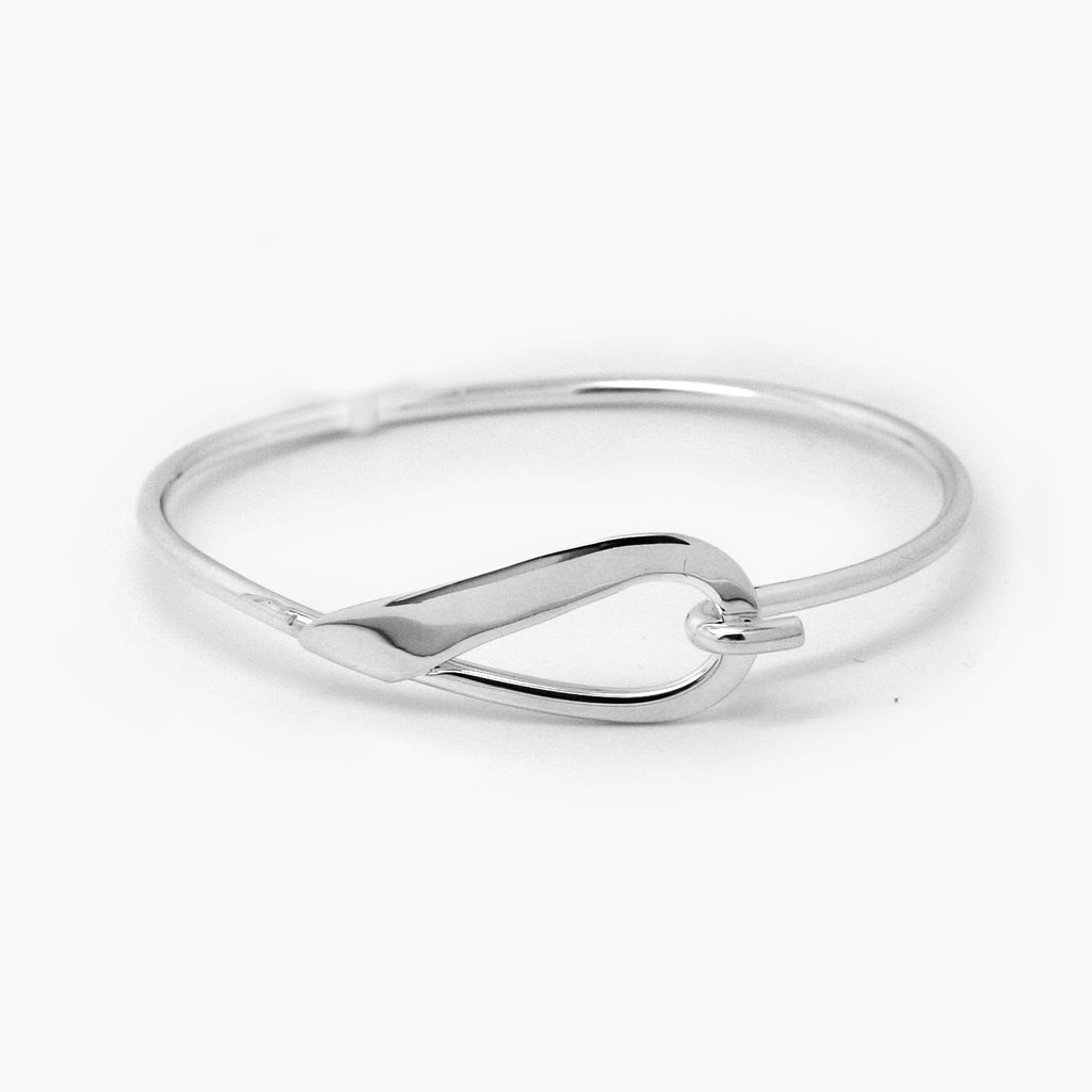 Silver Hook Open Bangle