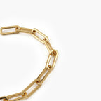 9ct Yellow Gold Paperclip Chain Bracelet