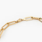 9ct Yellow Gold Paperclip Chain Bracelet