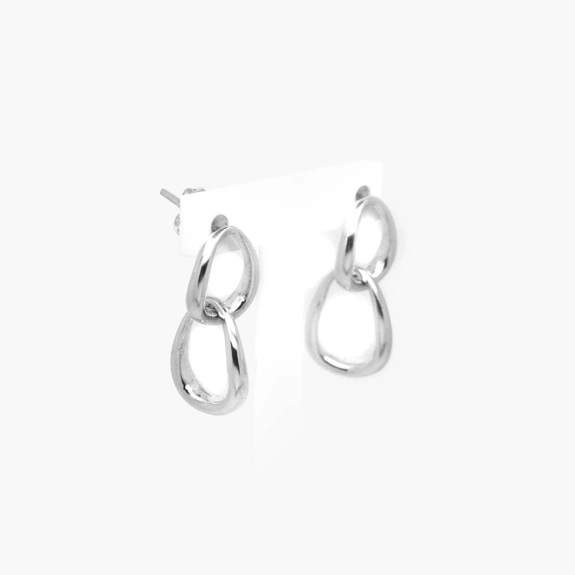 Silver Oval Link Drop Earrings - Jordans Jewellers