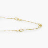 Double Oval & Beaded Necklace in 9ct Yellow Gold - Jordans Jewellers
