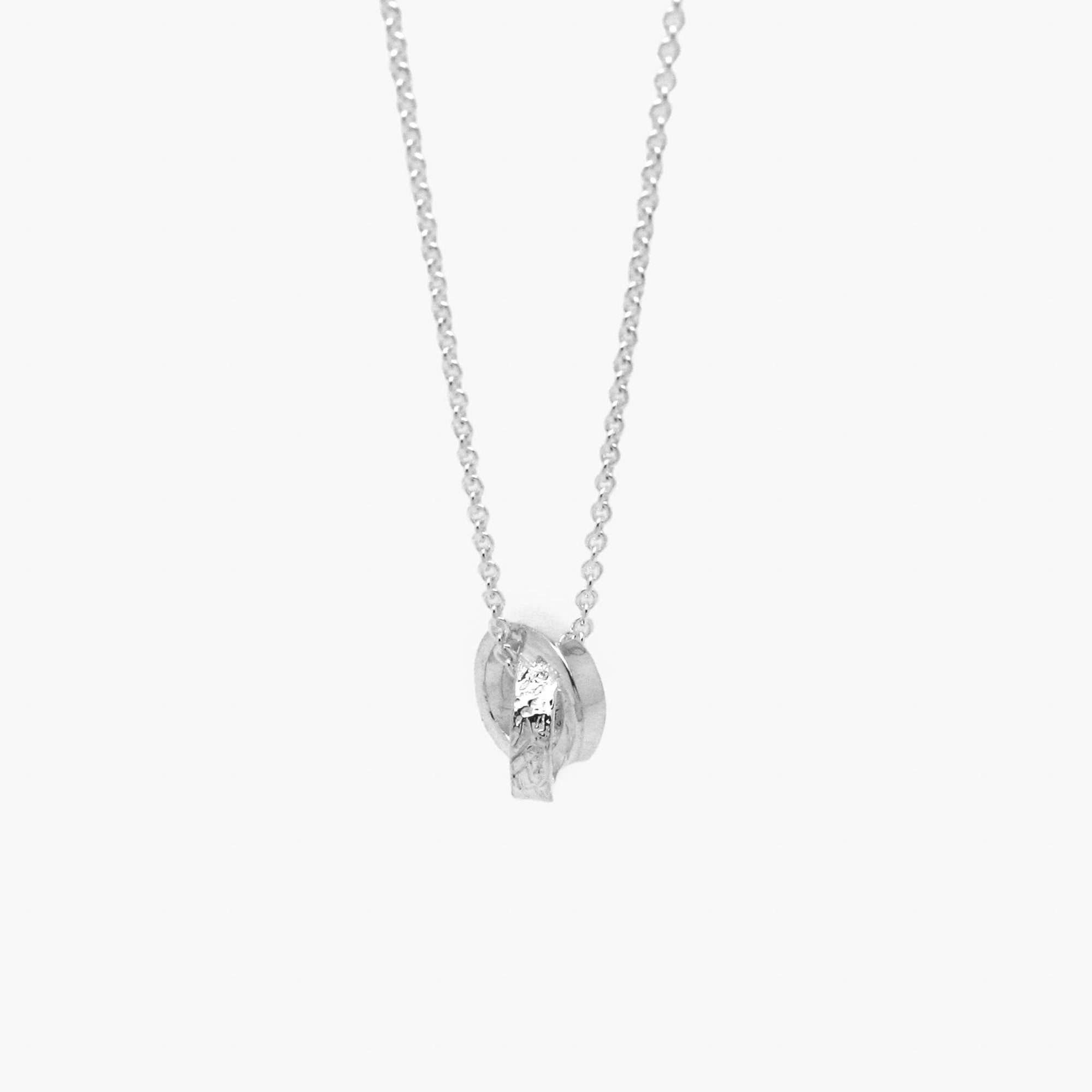 Silver Textured Knot Pendant Necklace - Jordans Jewellers