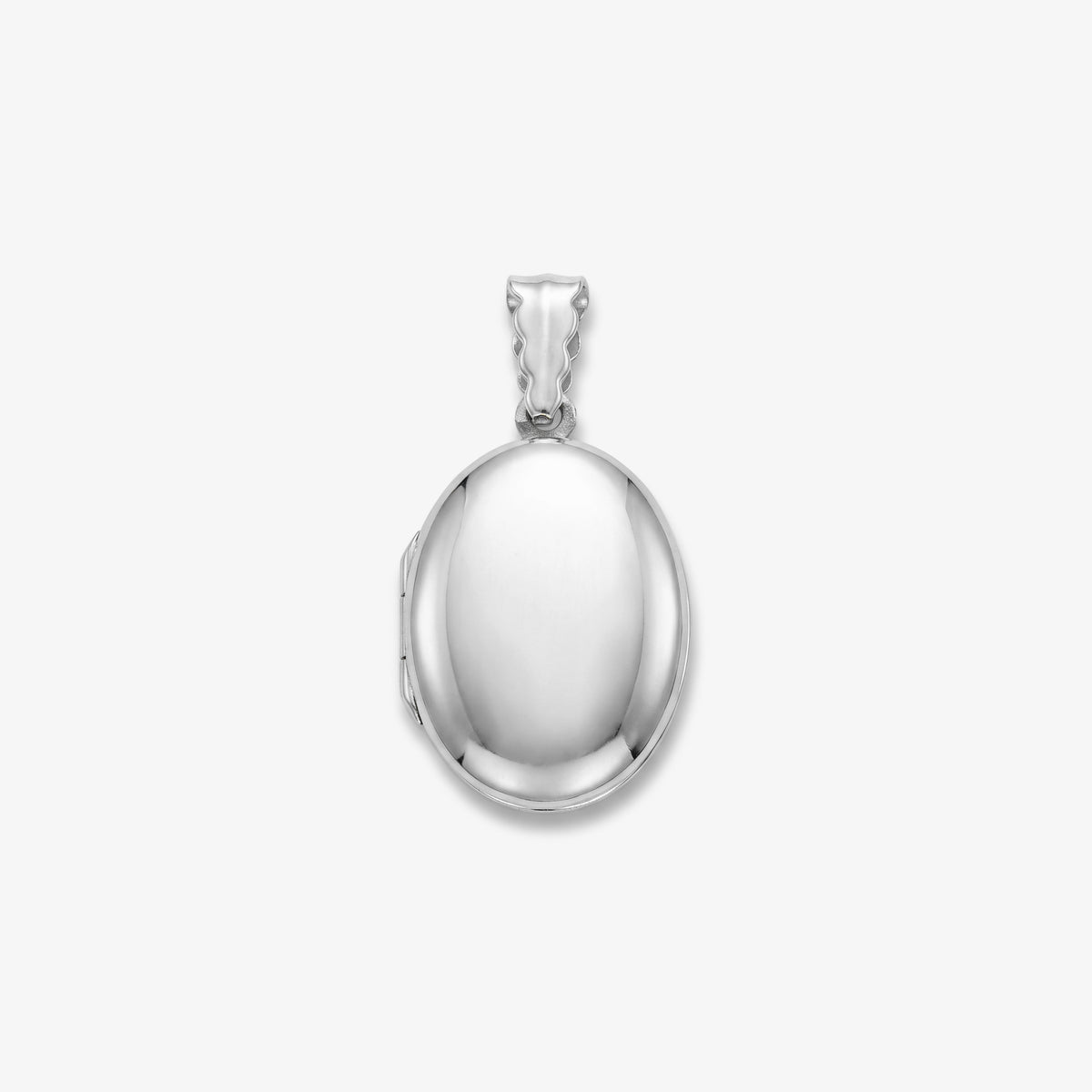 Sterling Silver Oval Locket front view