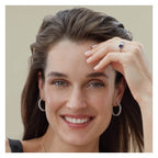 NEW Three Stone Blue & White Ring - Jordans Jewellers