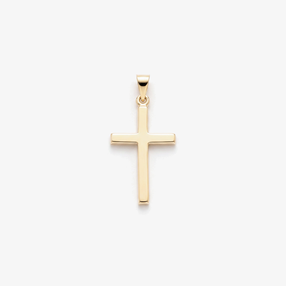 9ct Gold Medium Cross Pendant - front view