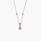 Silver Necklace with Blue Topaz, Peridot & Citrine Drops - Jordans Jewellers