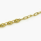 14ct Gold Mixed Link Chain Bracelet - Jordans Jewellers