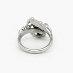 9ct White Gold Organic Handmade Multi Sapphire Ring - Jordans Jewellers