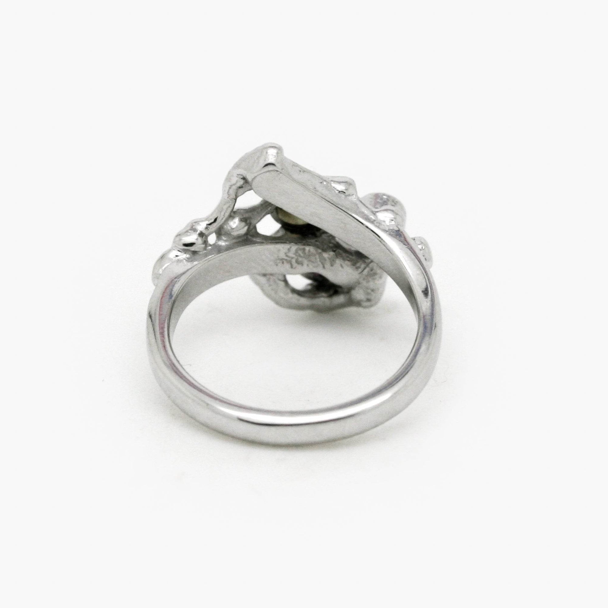 9ct White Gold Organic Handmade Multi Sapphire Ring - Jordans Jewellers