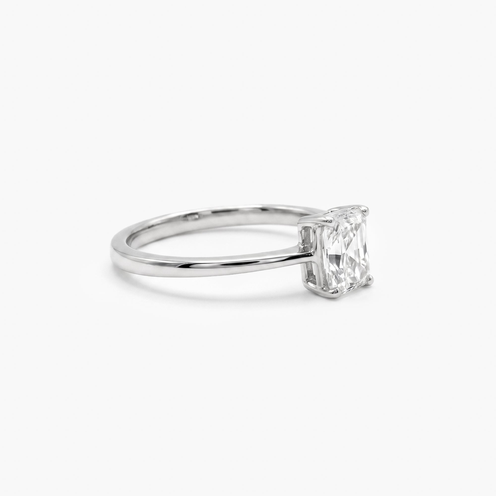 Platinum Radiant Cut Diamond Solitaire Engagement Ring 0.70ct
