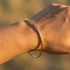 9ct Yellow Gold Twisted Bangle - Jordans Jewellers