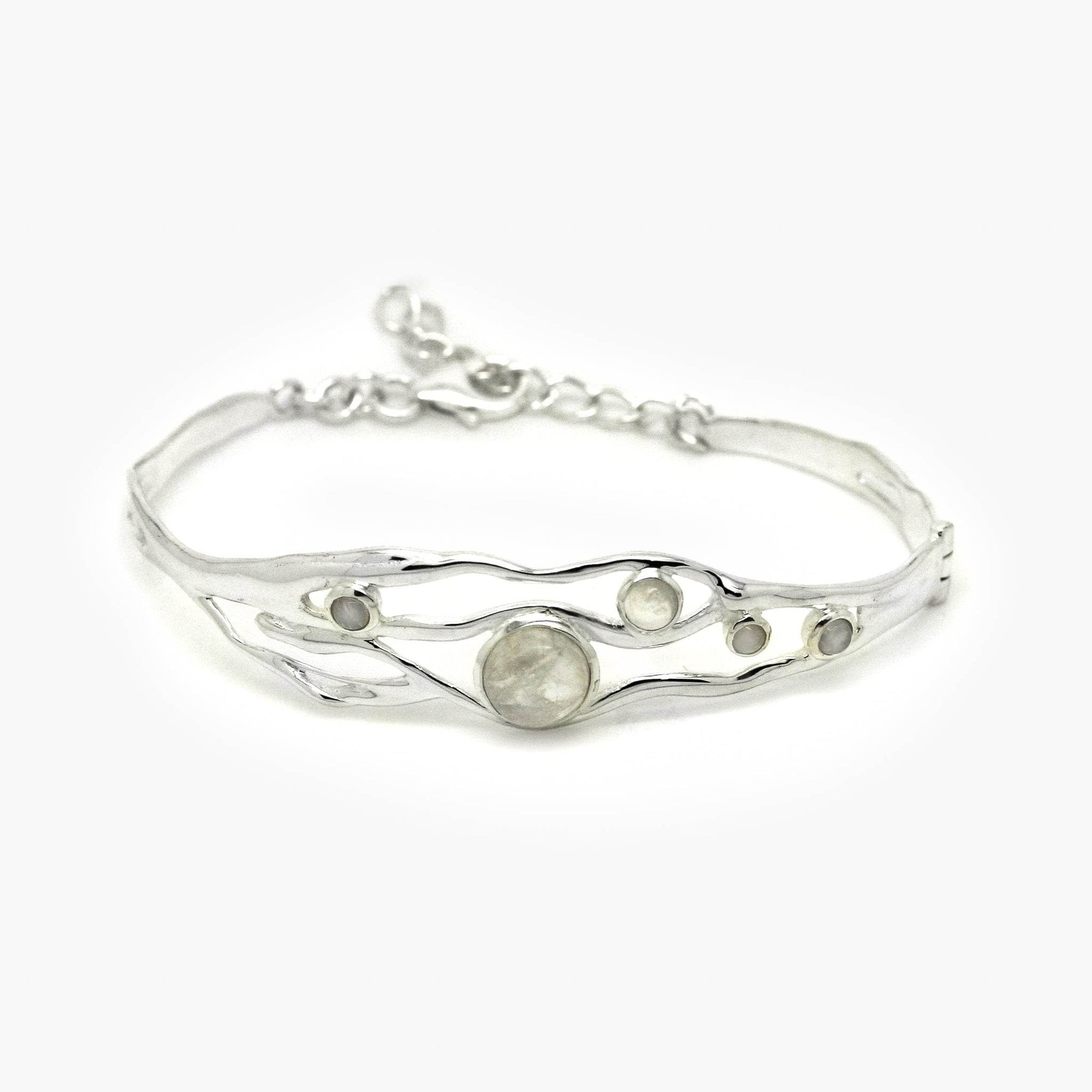 Silver Adjustable Moonstone Bracelet - Jordans Jewellers