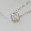 NEW Silver MOP Flower Necklace