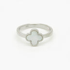 Silver MOP Clover Ring - Jordans Jewellers