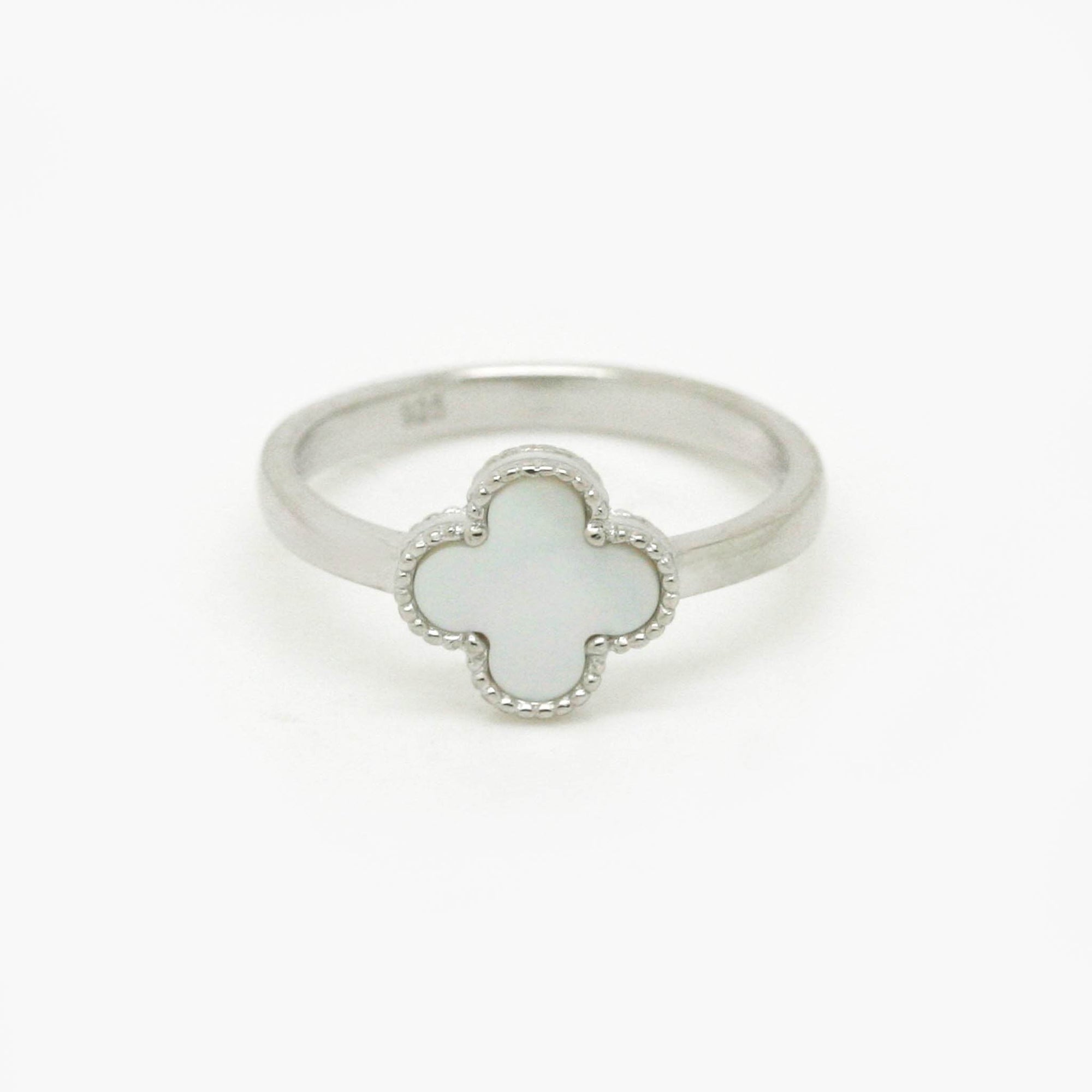 Silver MOP Clover Ring - Jordans Jewellers