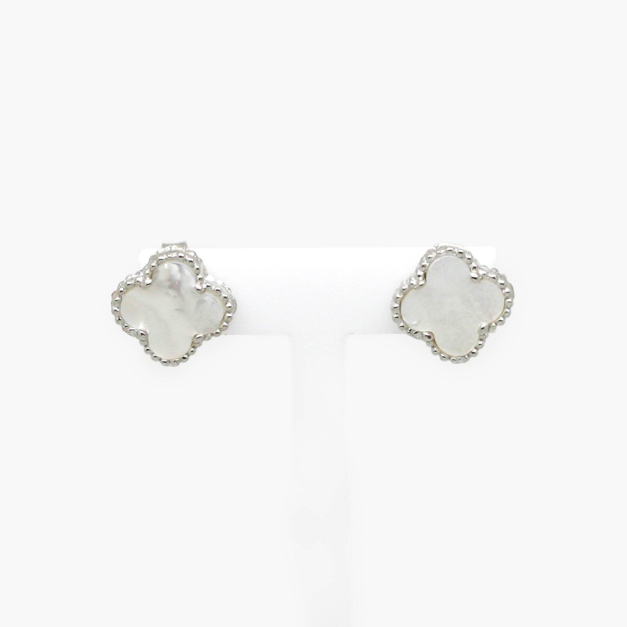 Silver MOP Clover Stud Earrings - Jordans Jewellers