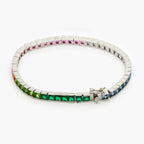 Silver Rainbow CZ Bracelet - Jordans Jewellers
