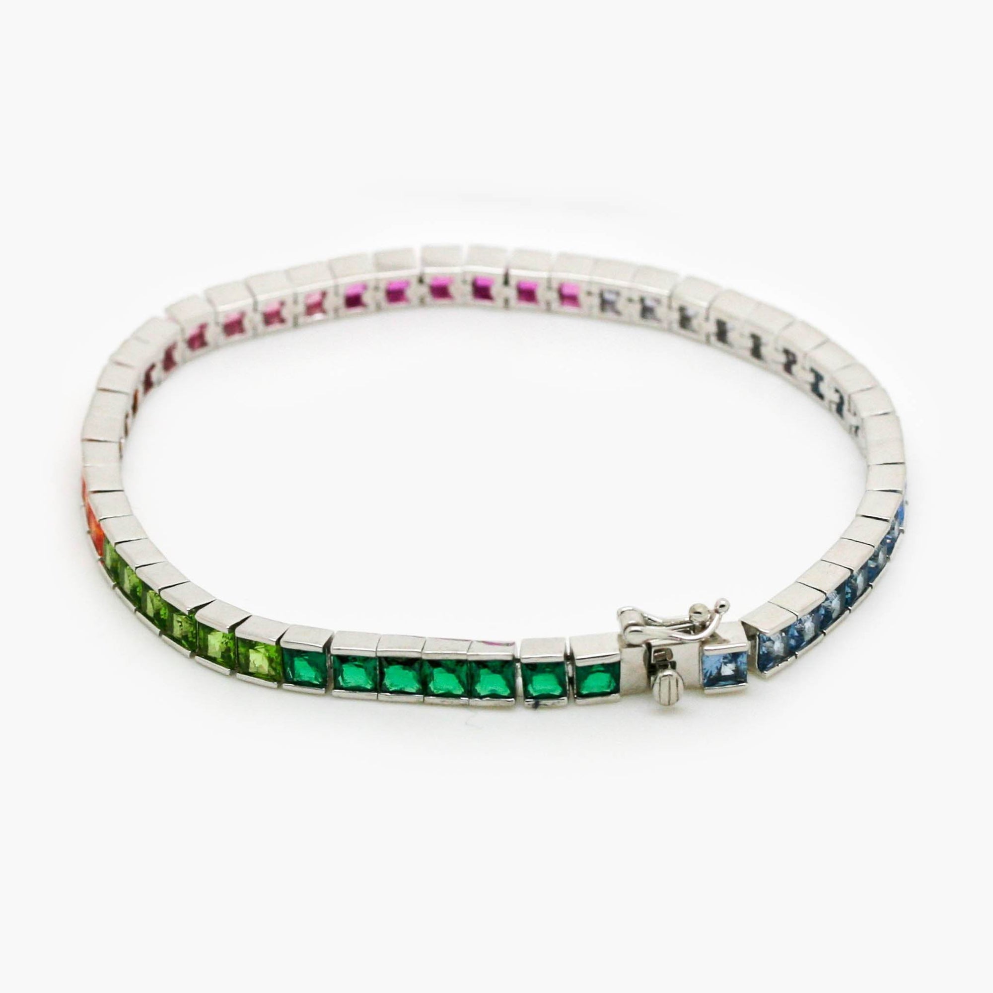 Silver Rainbow CZ Bracelet - Jordans Jewellers