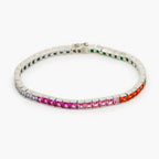 Silver Rainbow CZ Bracelet - Jordans Jewellers