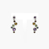 Silver Multi-Stone Bubble Drop Earrings - Jordans Jewellers