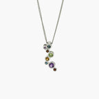 Silver Multi-Stone Bubble Pendant Necklace - Jordans Jewellers