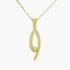 NEW 9 Carat Yellow Gold CZ Pendant Necklace - Jordans Jewellers