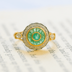 NEW 9 Carat Yellow Gold Emerald & Diamond Ring - Jordans Jewellers