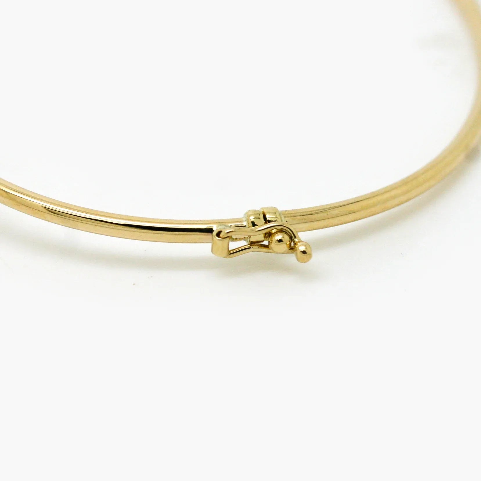 9ct Yellow Gold Double Ball Polished Bangle