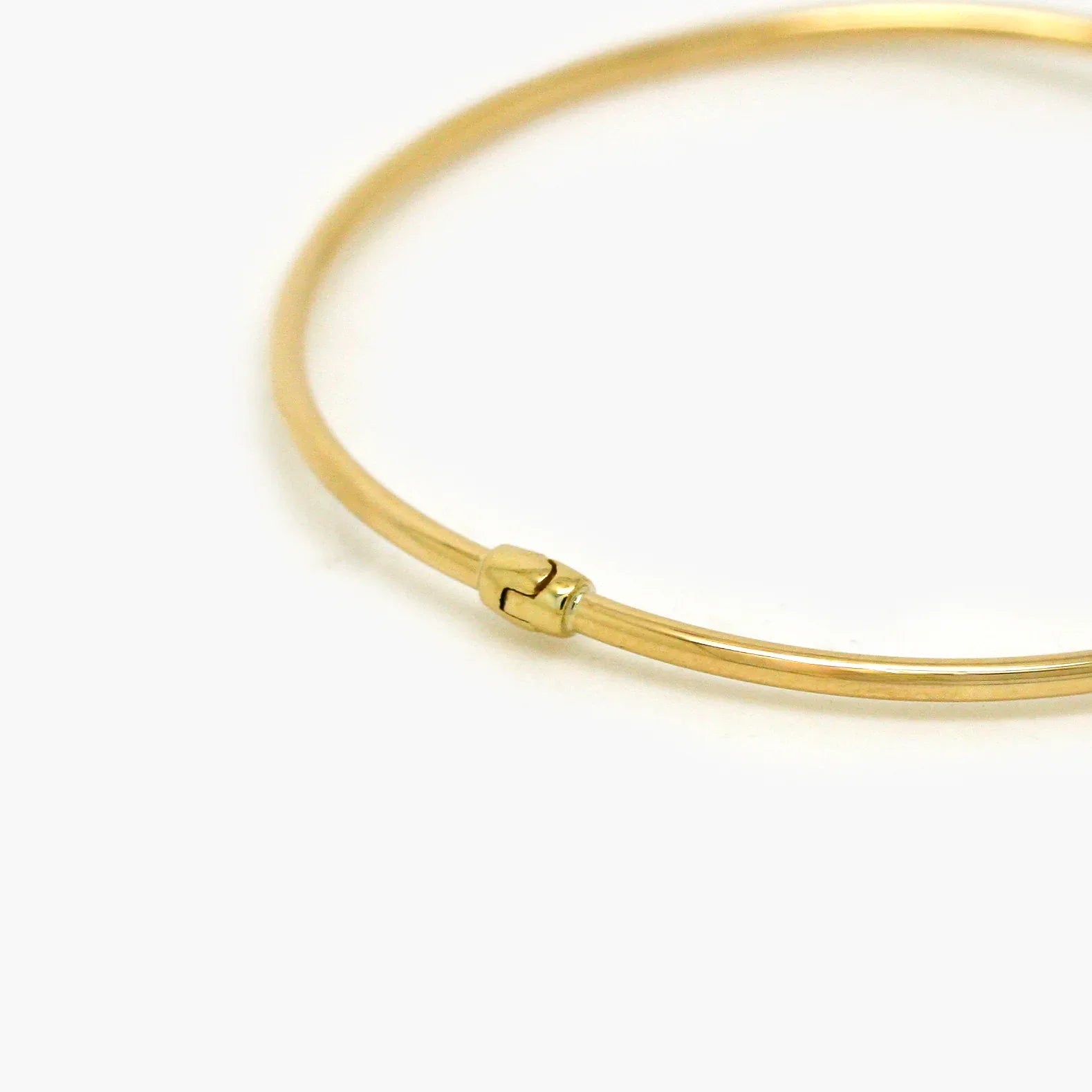 9ct Yellow Gold Double Ball Polished Bangle
