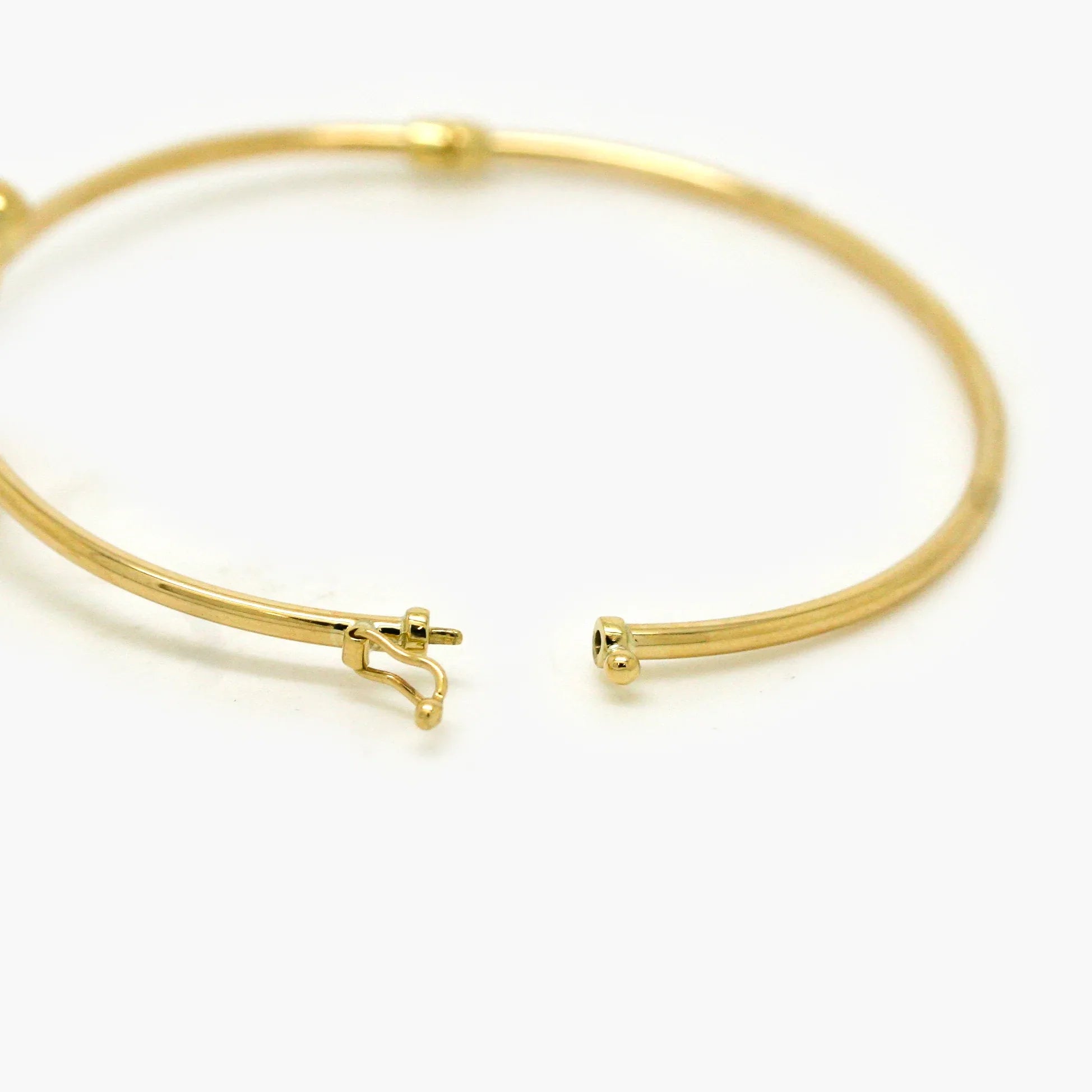 9ct Yellow Gold Double Ball Polished Bangle