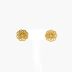 Flower Stud Earrings in 9ct Yellow Gold - Jordans Jewellers