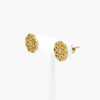 Flower Stud Earrings in 9ct Yellow Gold - Jordans Jewellers