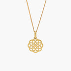 Flower Pendant Necklace in 9ct Yellow Gold - Jordans Jewellers