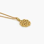 Flower Pendant Necklace in 9ct Yellow Gold - Jordans Jewellers
