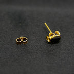 9ct Yellow Gold Onyx Oval Stud Earrings - Jordans Jewellers