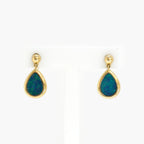 NEW 9 Carat Yellow Gold Opal Doublet Drop Earrings - Jordans Jewellers