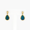 NEW 9 Carat Yellow Gold Opal Doublet Drop Earrings