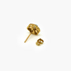 9ct Yellow Gold Opal and Diamond Flower Stud Earrings - Jordans Jewellers
