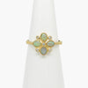 Floral Opal & Diamond Ring in 9ct Gold - Jordans Jewellers