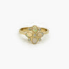Floral Opal & Diamond Ring in 9ct Gold - Jordans Jewellers