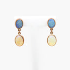 Opal Double Drop Earrings in 9ct Rose Gold - Jordans Jewellers