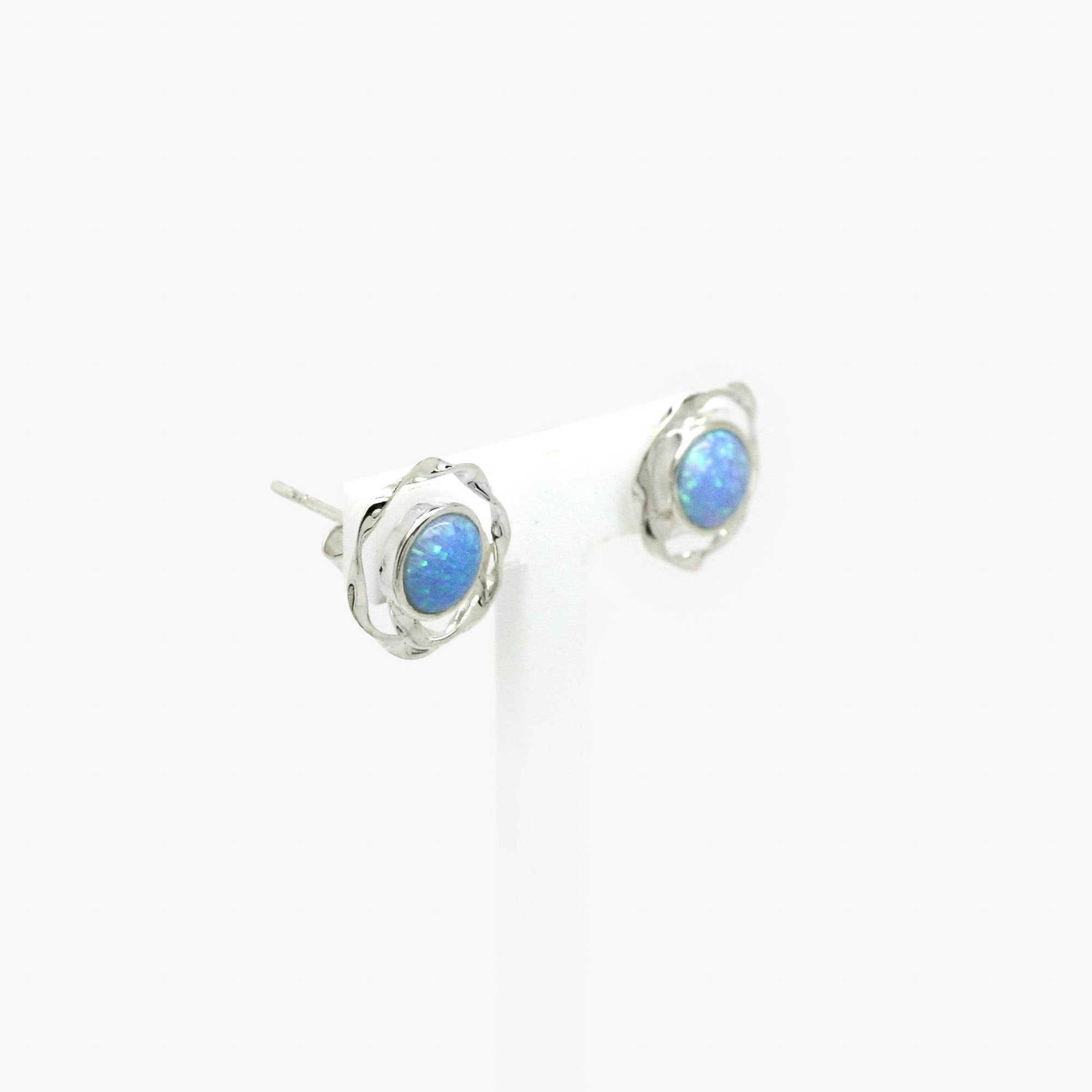 Silver Opalite Stud Earrings - Jordans Jewellers