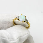 18ct Yellow Gold Opal and Diamond Ring - Jordans Jewellers