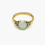 18ct Yellow Gold Opal and Diamond Ring - Jordans Jewellers