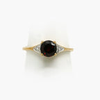 9ct Yellow Gold Garnet & Diamond Ring - Jordans Jewellers