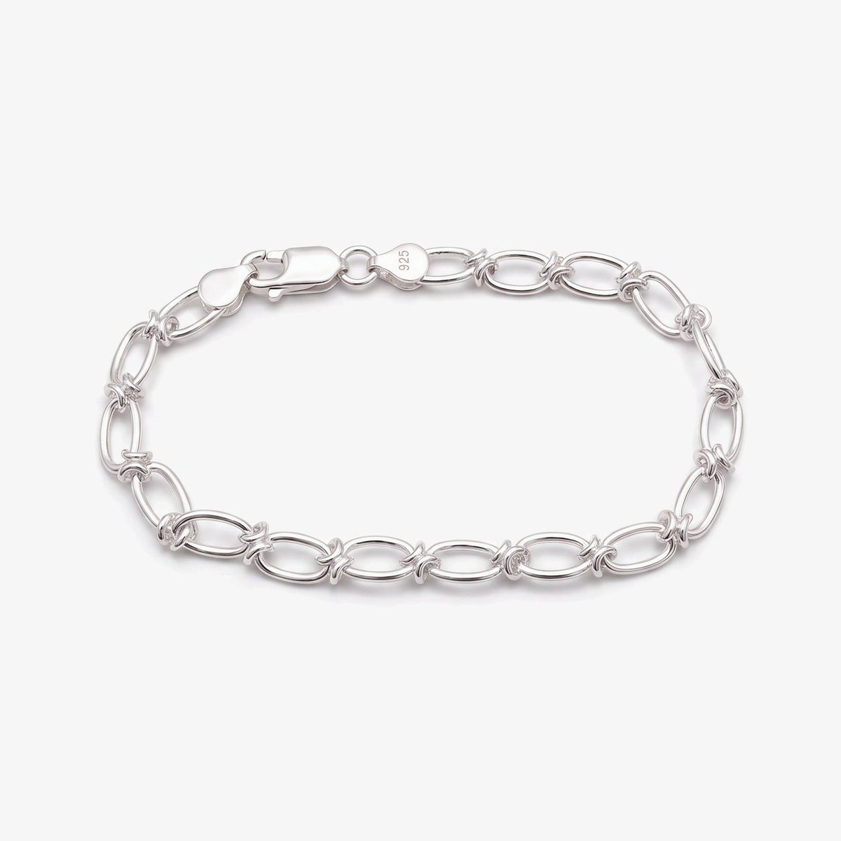 Sterling Silver Oval Links Bracelet