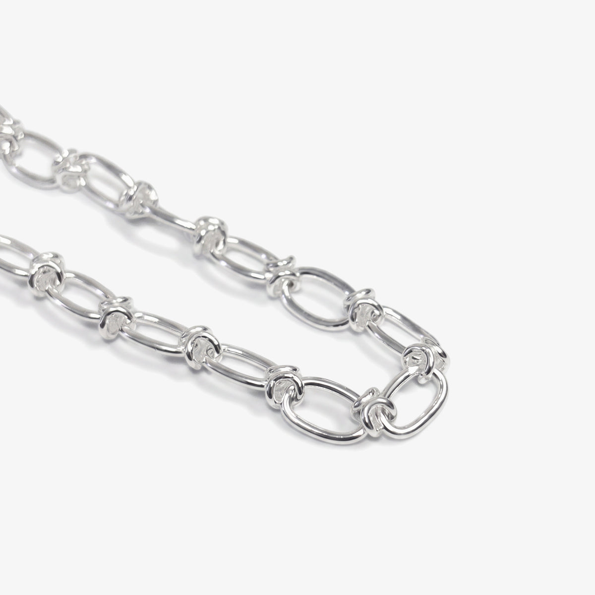 Sterling Silver Oval Links Bracelet detail
