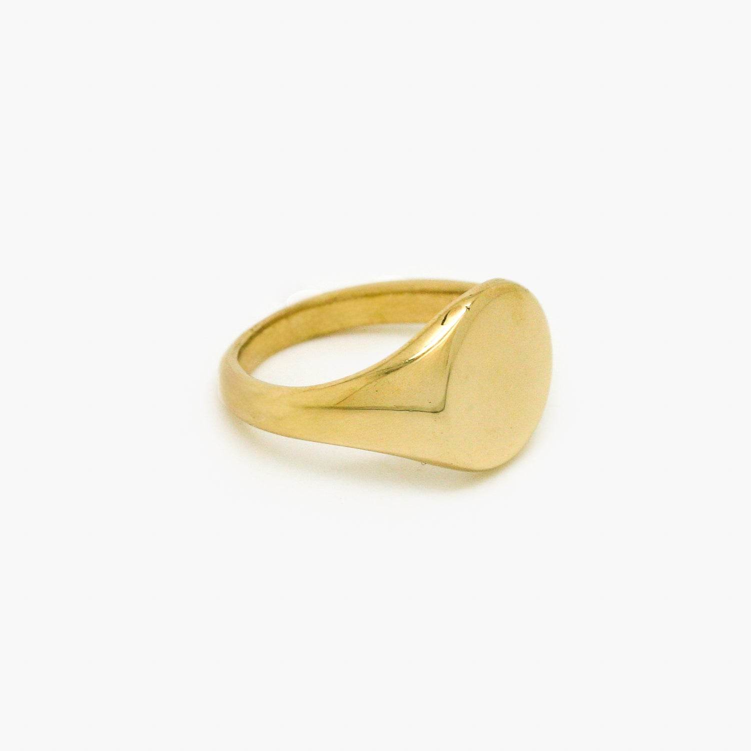 9ct Yellow Gold Round Signet Ring - Jordans Jewellers