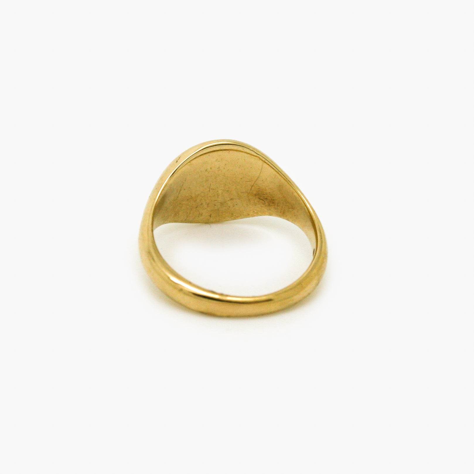 9ct Yellow Gold Round Signet Ring - Jordans Jewellers